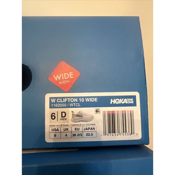 Hoka One One Clifton 10 Running Shoes 1162050 / WTCL Women's Size 6D Wide NEW - Picture 9 of 9
